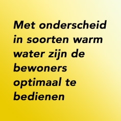 Gebouwaanpassing voor gezinnen en gebruikers – onderscheid in soorten warm water